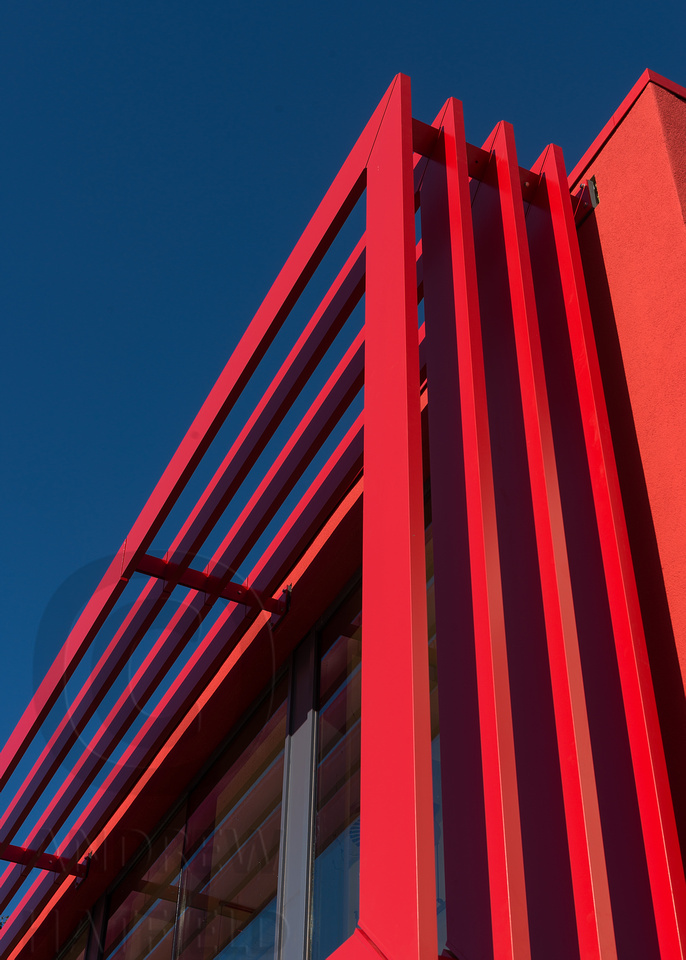 brise soleil, new sports center, ashville school, harrogate - architectural photography